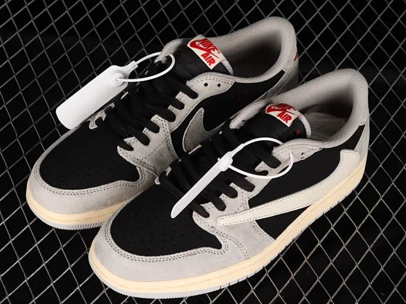 All categories Air Jordan Jordan series basketball shoes Air Jordan 1 Low Travis Scott x Air Jordan 1 Low OG AJ1 Joe 1 white black gray barb joint casual sports basketball shoes DM7866-010